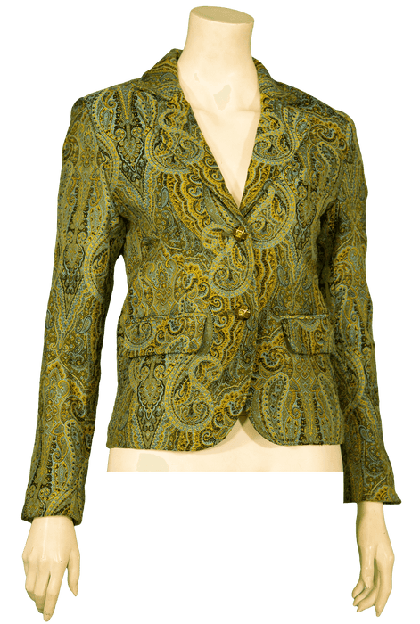 Vintage mix women's winter blazer with paisley pattern from 70s to 00s - high quality grade A garment. Vintage wholesale fashion.