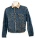 Stylish denim jacket with shearling collar for trendy casual wear