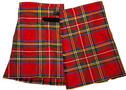 Traditional red tartan kilt with black belt for Scottish wear