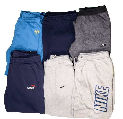 Vintage wholesale branded cotton trousers mix from 70s to 00s including Nike and Puma, high-grade fashion garments.