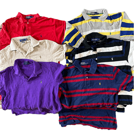 Vintage Ralph Lauren polos pack, 70s, 80s, 90s, 00s mix, 25 to 200 pieces, graded A, European and USA, vintage wholesale, vintage fashion