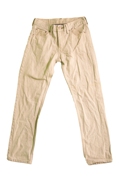 Beige casual trousers on white background, ideal for everyday wear