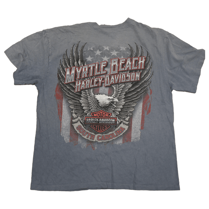 Myrtle Beach Harley Davidson vintage t-shirt with eagle graphic and South Carolina print on the back