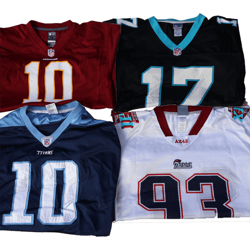 Vintage NFL T-Shirts Mix from 70s, 80s, 90s, and 00s – High-Grade Retro Football Jerseys Wholesale – Vintage Fashion Collection