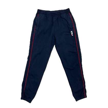 Vintage Navy Cotton Trousers with Red Stripes from MIX Branded Collection