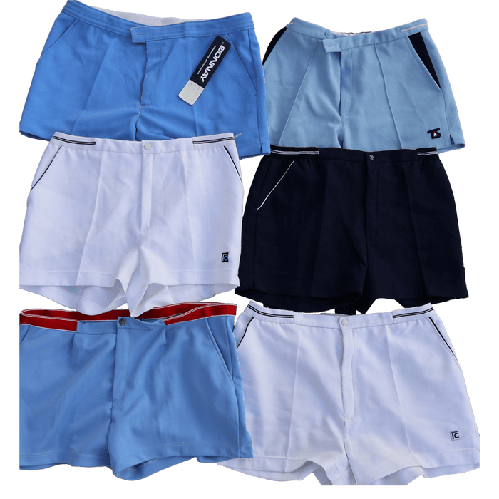 Vintage wholesale mix of tennis pants from the 70s, 80s, 90s, and 00s. Grade A vintage clothes perfect for retro fashion enthusiasts.