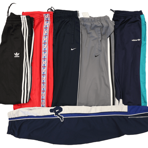 Premium vintage wholesale trackpants collection showcasing various branded designs for stylish vintage fashion.