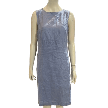 Vintage sleeveless linen dress in light blue from mix linen dresses pack