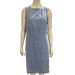 Vintage sleeveless linen dress in light blue from mix linen dresses pack