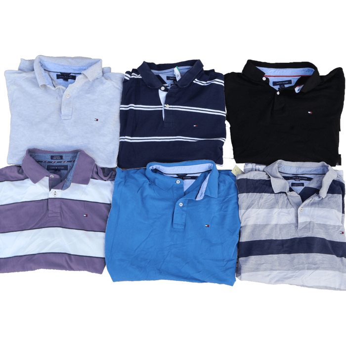 Vintage wholesale Tommy Hilfiger polos mix from 70s-00s, grade A quality, vintage clothes and fashion, assorted colors and styles.