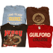 Vintage Wholesale University and College T-Shirts Mix - 70s, 80s, 90s, and 00s - Long Island, Cabo San Lucas, WSSU, and Guilford College