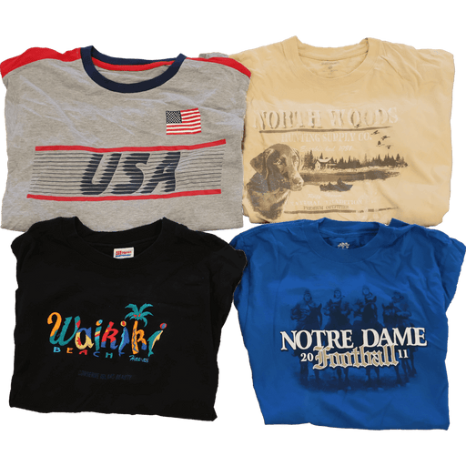 Vintage wholesale university, college, state, and destination t-shirts from USA in the 70s, 80s, 90s, and 00s.